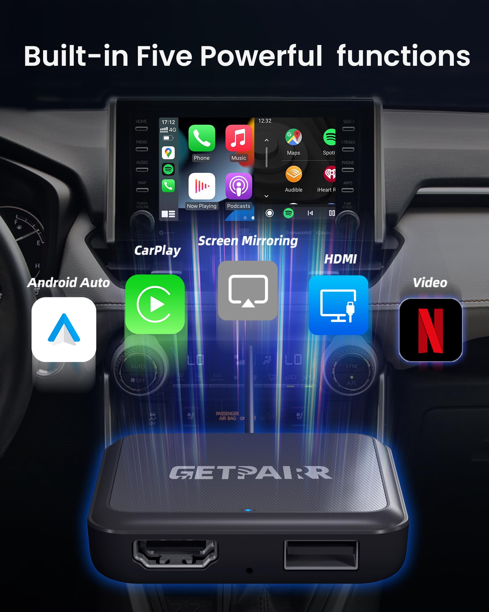 Amazon.com: GETPAIRR 4-in-1 Car TV Mate Max Adapter Support HDMI